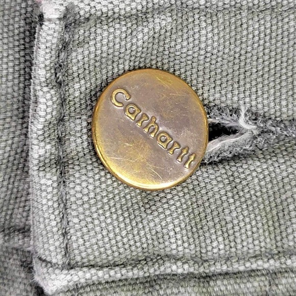 Carhartt Pants Green Heavy Canvas Size 40X30 Relaxed Work Straight Leg Cotton - Picture 4 of 9